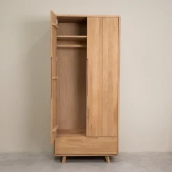 Armoire 2 portes en bois massif Suède - VESKOR