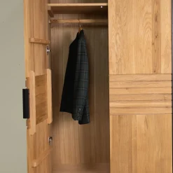 Armoire 2 portes en bois massif de chêne Runa - NordicStory