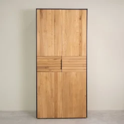 Armoire 2 portes en bois massif de chêne Runa - NordicStory