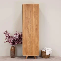Armoire 2 portes en bois massif de chêne Genève - NordicStory