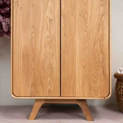 Armoire 2 portes en bois massif de chêne Genève - NordicStory