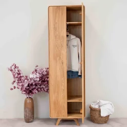 Armoire 2 portes en bois massif de chêne Genève - NordicStory