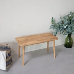 Banc ou table basse en bois massif de chêne Malmo - VESKOR