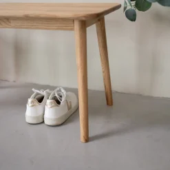 Banc ou table basse en bois massif de chêne Malmo - VESKOR