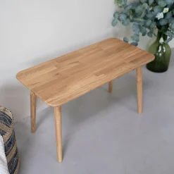 Banc ou table basse en bois massif de chêne Malmo - VESKOR