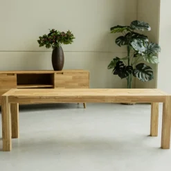 Banc rustique en bois massif de chêne Provence - NordicStory