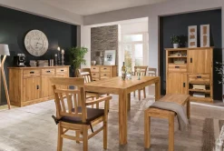 Banc rustique en bois massif de chêne Provence - NordicStory