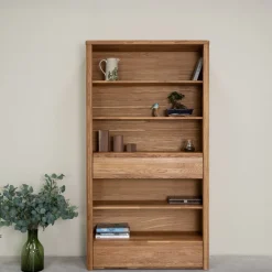 Bibliothèque en bois massif de chêne Elsa 2 - NordicStory