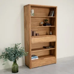 Bibliothèque en bois massif de chêne Elsa 2 - NordicStory