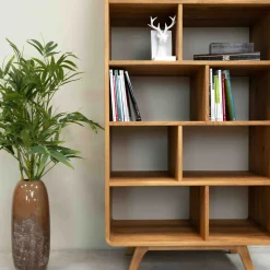 Bibliothèque en bois massif de chêne Genève 2 - NordicStory