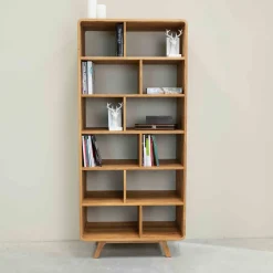 Bibliothèque en bois massif de chêne Genève 2 - NordicStory