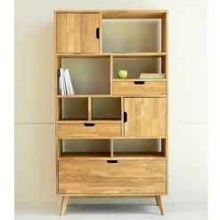Bibliothèque en bois massif de chêne Escandi 3 - NordicStory