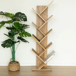 Bibliothèque sur pied en bois massif de chêne Bergen - VESKOR
