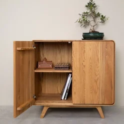 Buffet 2 portes en bois massif de chêne Genève 2 - NordicStory