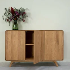 Buffet 3 portes en bois massif de chêne Genève 2 - NordicStory