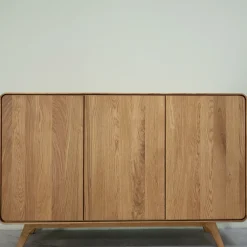 Buffet 3 portes en bois massif de chêne Genève 2 - NordicStory