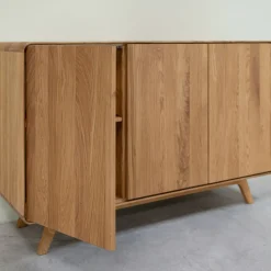 Buffet 3 portes en bois massif de chêne Genève 2 - NordicStory