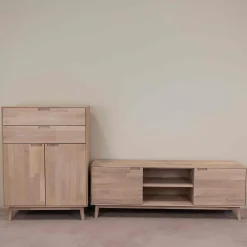 Buffet commode en bois massif de chêne Escandi 2 - NordicStory