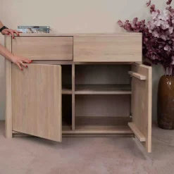 Buffet commode en bois massif de chêne Elsa 2 - NordicStory