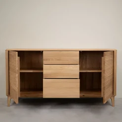 Buffet commode en bois massif de chêne Oxford 3.2.3 - NordicStory