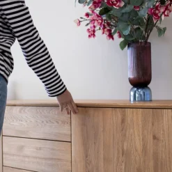 Buffet commode en bois massif de chêne Kodama 3 - VESKOR