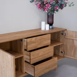 Buffet commode en bois massif de chêne Kodama 3 - VESKOR