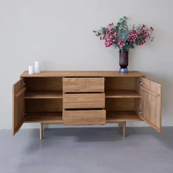 Buffet commode en bois massif de chêne Kodama 3 - VESKOR