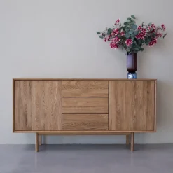 Buffet commode en bois massif de chêne Kodama 3 - VESKOR