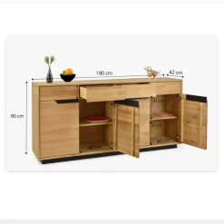 Buffet en bois massif de chêne Bremen - NordicStory