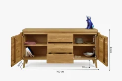 Buffet en bois massif de chêne Milan 3 - NordicStory