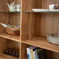 Buffet vitrine en bois massif de chêne Escandi 3 - NordicStory