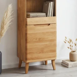 Buffet vitrine en bois massif de chêne Milan 1 - NordicStory