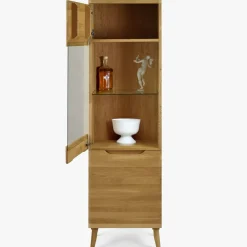 Buffet vitrine en bois massif de chêne Milan 1 - NordicStory