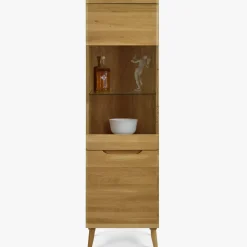 Buffet vitrine en bois massif de chêne Milan 1 - NordicStory