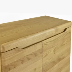 Buffet vitrine en bois massif de chêne Milan 3 - NordicStory