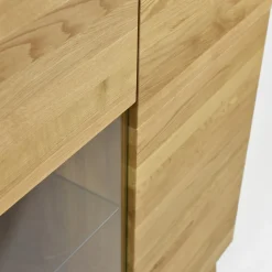 Buffet vitrine en bois massif de chêne Milan 3 - NordicStory