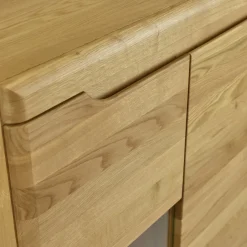 Buffet vitrine en bois massif de chêne Milan 3 - NordicStory