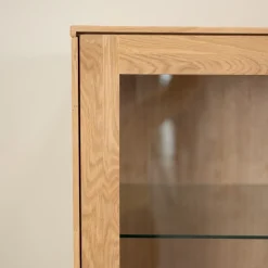 Buffet vitrine en bois massif de chêne Escandi Atelier 3 - NordicStory