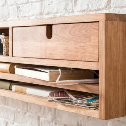 Bureau console en bois massif de chêne Einstein II - NordicStory