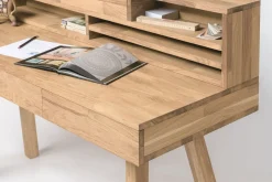 Bureau console en bois massif de chêne Einstein II - NordicStory