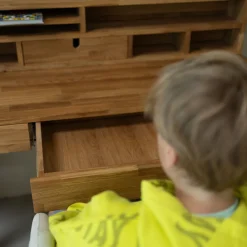 Bureau console en bois massif de chêne Einstein II - NordicStory