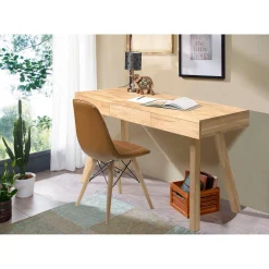 Bureau console en bois massif de chêne Einstein I - NordicStory