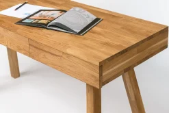 Bureau console en bois massif de chêne Einstein I - NordicStory