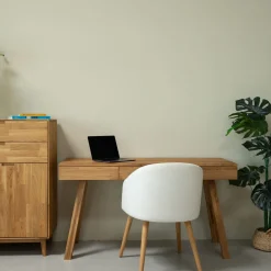 Bureau console en bois massif de chêne Einstein I - NordicStory