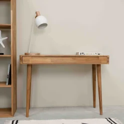 Bureau console en bois massif de chêne Escandi - NordicStory