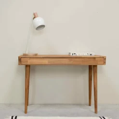 Bureau console en bois massif de chêne Escandi - NordicStory