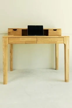 Bureau console en bois massif de chêne Axel II – NordicStory