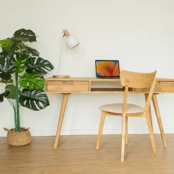 Bureau console en bois massif de chêne Escandi 5 - NordicStory