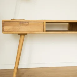 Bureau console en bois massif de chêne Escandi 5 - NordicStory