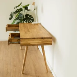 Bureau console en bois massif de chêne Escandi 5 - NordicStory